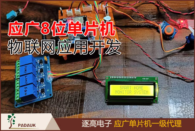 使用8位单片机MCU 的物联网(IoT)控制应用,应广单片机在物联网设备中得到广泛应用例如在智能家居中可以实现家庭环境智能化控制和管理