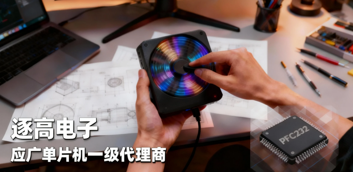 手持POV视觉暂留显示器,展示了挥动时形成的文字效果